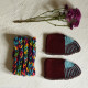 shop Hand Knitted - Woolen Socks With Hair Band - For Girls- Brown