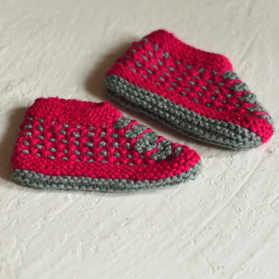 shop Hand Knitted - Woolen Socks With Hair Band - For Girls