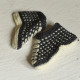 shop Hand Knitted - Woolen Socks With Hair Band - For Girls - Grey & Cream