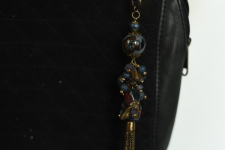 The Blue Lotus | Leather Black Hand Bag