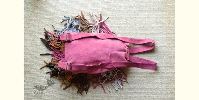 The Blue Lotus | Leather Boho Hand Bag - Pink