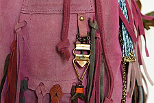 The Blue Lotus | Leather Boho Hand Bag - Pink