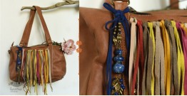 The Blue Lotus | Leather Boho Handbag