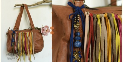 The Blue Lotus | Leather Boho Handbag