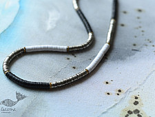 Bohemian Rhapsody | Necklace - Silver, White & Black