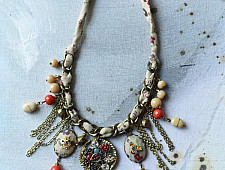 Bohemian Rhapsody | Designer Fabric Necklace 