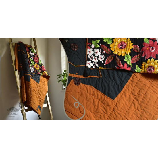 Birds Eye View ❣ Cotton - Applique & Embroidered Quilt  (74 x 51) | G