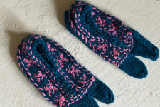 Igloo ~ Himalayan Woolen Socks With Hair Band - Teal Blue