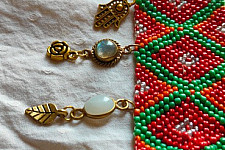 Power Goddess | Bead & Gemstone Bracelet - Red & Green