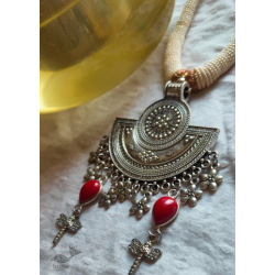 Power Goddess | Bead & Red stone Necklace