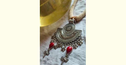 Power Goddess | Bead & Red stone Necklace