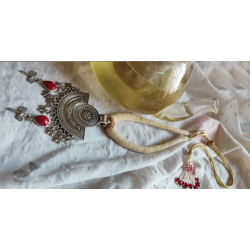 Power Goddess | Bead & Red stone Necklace