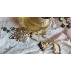 Power Goddess | Bead & stone Long Necklace - Krishna Pendant 