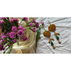 Power Goddess | Meenakari & Stone Earring