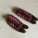 shop Hand Knitted - Woolen Socks With Hair Band - For Girls - Pink & Brown