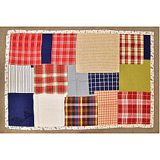Bird's Eye View ❣ Cotton - Embroidered Quilt (78" x 52")| F