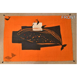 Bird's Eye View ❣ Cotton - Applique & Embroidered Quilt  (74" x 51") | G