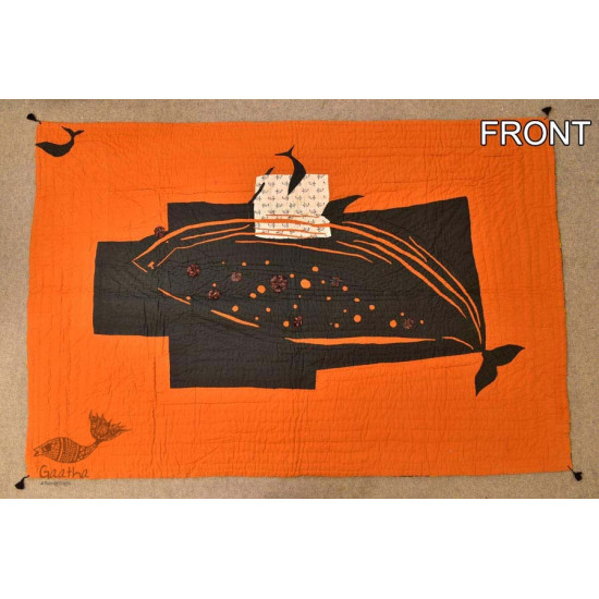 Birds Eye View ❣ Cotton - Applique & Embroidered Quilt  (74 x 51) | G