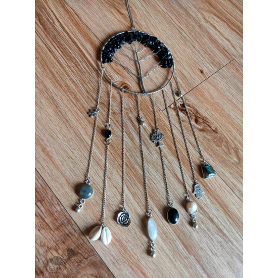 shop handmade stone and metal dream catcher - hangings