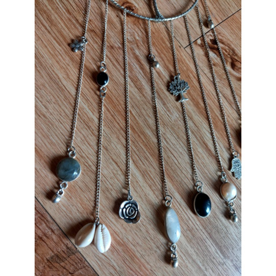 shop handmade stone and metal dream catcher - hangings