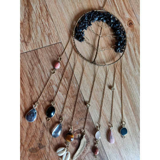 shop handmade stone and metal dream catcher - hangings