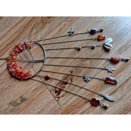 shop handmade stone and metal dream catcher - hangings