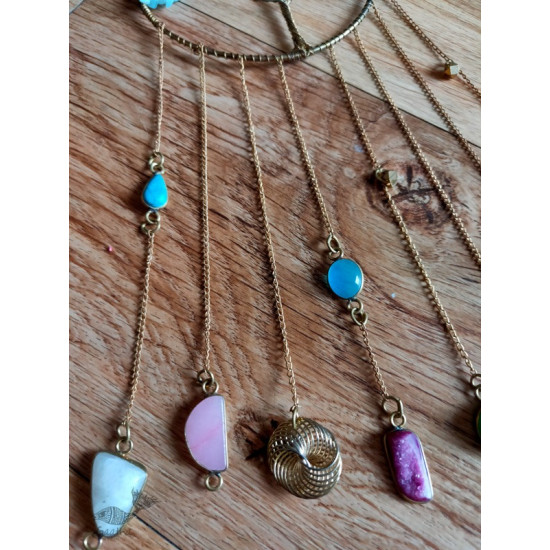 shop handmade stone and metal dream catcher - hangings