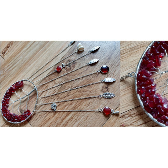 shop handmade stone and metal dream catcher - hangings