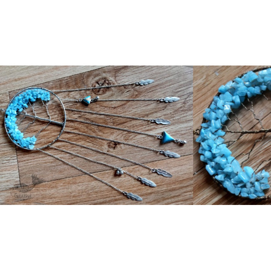 shop handmade stone and metal dream catcher - hangings