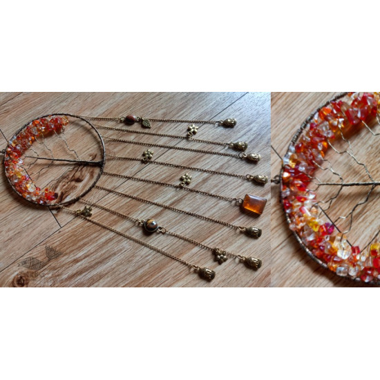 shop handmade stone and metal dream catcher - hangings