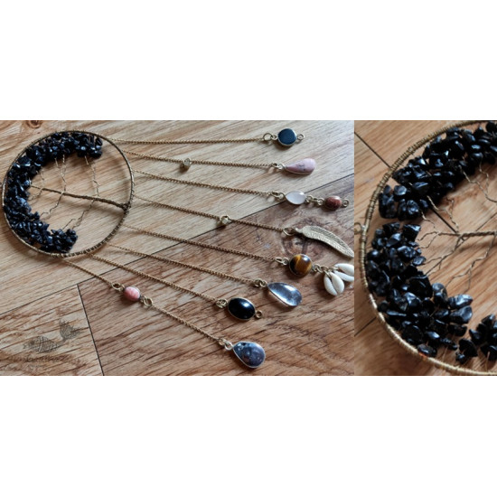 shop handmade stone and metal dream catcher - hangings