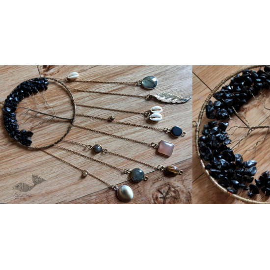 shop handmade stone and metal dream catcher - hangings