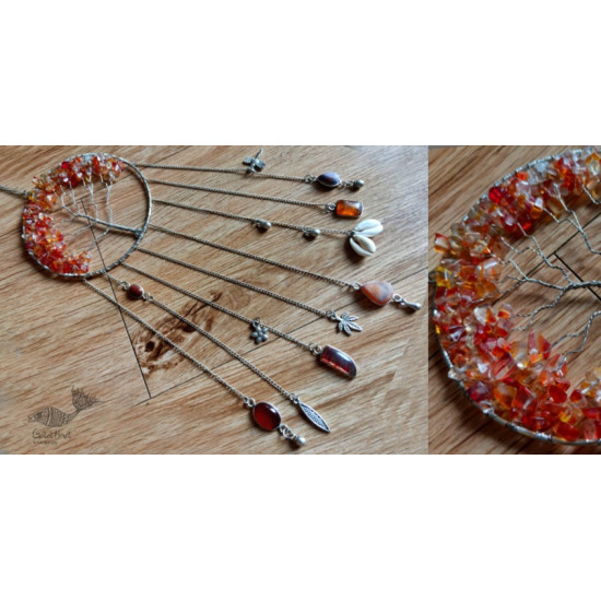 shop handmade stone and metal dream catcher - hangings