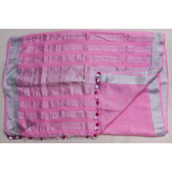 तुलसी ✽ Handloom Linen Saree ✽ 7