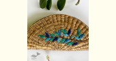 shop Water Hyacinth Bag - Blue Berry Purse