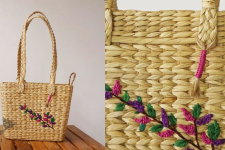 Kreo ~ Water Hyacinth Bag - Very Berry Bag