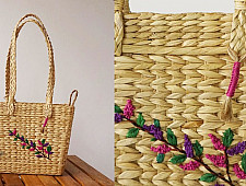 Kreo ~ Water Hyacinth Bag - Very Berry Bag