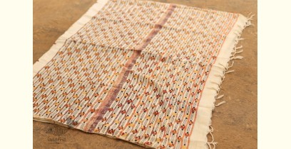 सूती ▦ Handloom Cotton Saree ~ Kantha work ~ 49