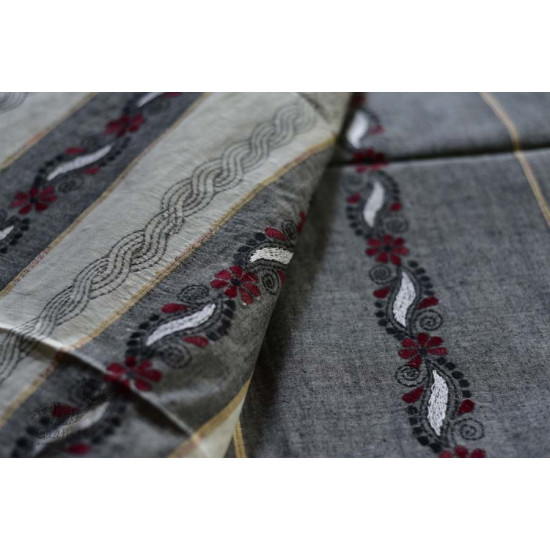 Indrani . इंद्राणी | Handloom Cotton Saree ~ Kantha work ~ 12