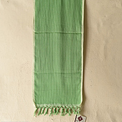 Mountain Loom ✜ Handloom Cotton Scarf - Light Green