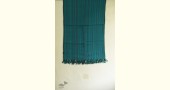 shop handloom woolen stole - Teal Blue Color