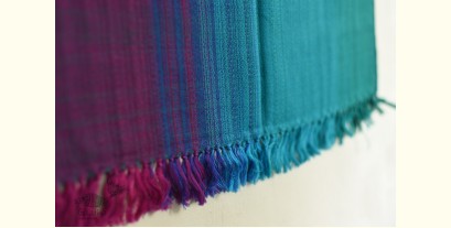 Kilmora  ✜ Handloom Woolen Striped Stole - Peacock Blue Color