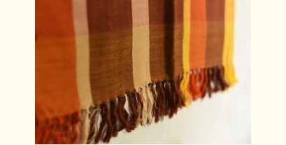 Kilmora  ✜ Handwoven Wool Stole - Brown Checks 