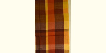 Kilmora  ✜ Handwoven Wool Stole - Brown Checks 