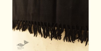 Kilmora | Hand Spun Woolen Black Strips Stole 