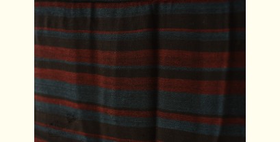 Kilmora | Hand Spun Woolen Black Strips Stole 