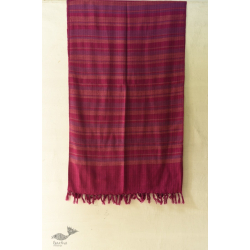 Kilmora | Handwoven Woolen Stole - Magenta