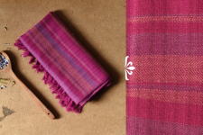 Kilmora | Handwoven Woolen Stole - Magenta