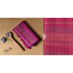 Kilmora | Handwoven Woolen Stole - Magenta