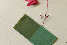 Mountain Loom ✜ Uttarakhand Handloom Cotton Scarf - Green 